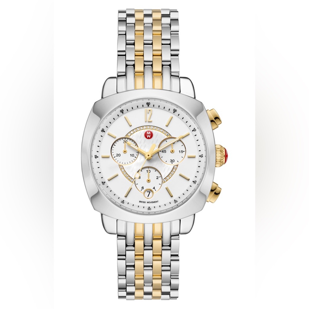 Michele Ascalon Two-Tone Diamond Bracelet Watch, 38mm - 0.05ct.